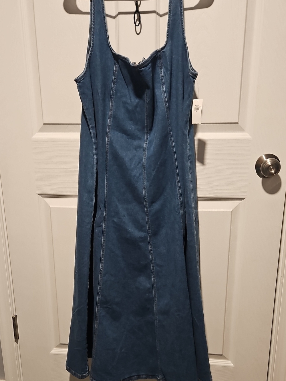 Old Navy Blue Denim Midi Dress